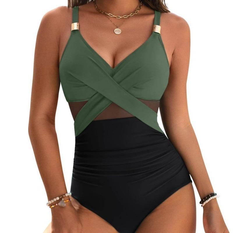2025 Новый купальник женский Sense цельный купальник однотонный купальник бикини