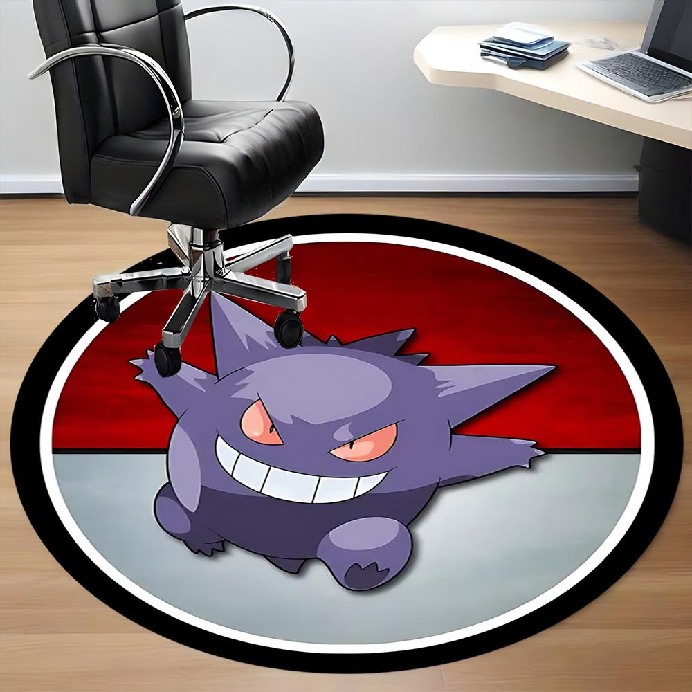 Ghost Pokémon Office Round Area Rug, Indoor Mat Suitable For Office,Bedroom Living Room Home Decor, Room Deco a0908129