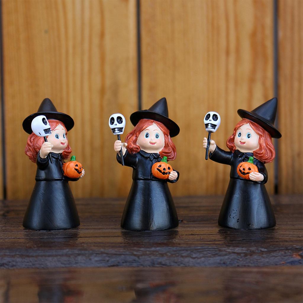 3 шт. Статуэтка ведьмы Хэллоуин Украшения Настольный Домашний Декор Магическая Фигурка Волшебника Колдовская Скульптура для Хэллоуин-вечеринки