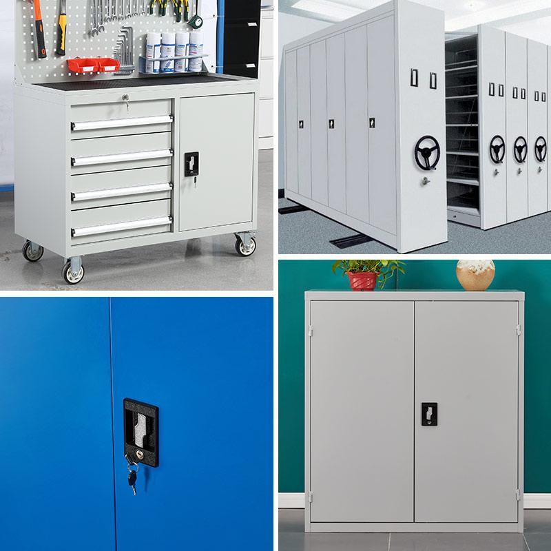 High Quality Double-Door Cabinet Key Lock with Zinc Alloy Knob Panel Compression Rack Handle Factory