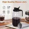 Cold Brew Coffee Maker 32oz/64oz Glass Pitcher with Stainless Steel Filter Wide Mouth Mason Jar Pitcher for Iced Tea Lemonade