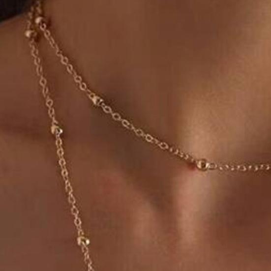 Женское колье-лариат, женское Y-образное колье с подвеской, колье из бисерной цепочки, гипоаллергенное ювелирное изделие, подарок для нее