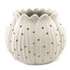 [J0540] - Beige 'Leaf' Candle Holder