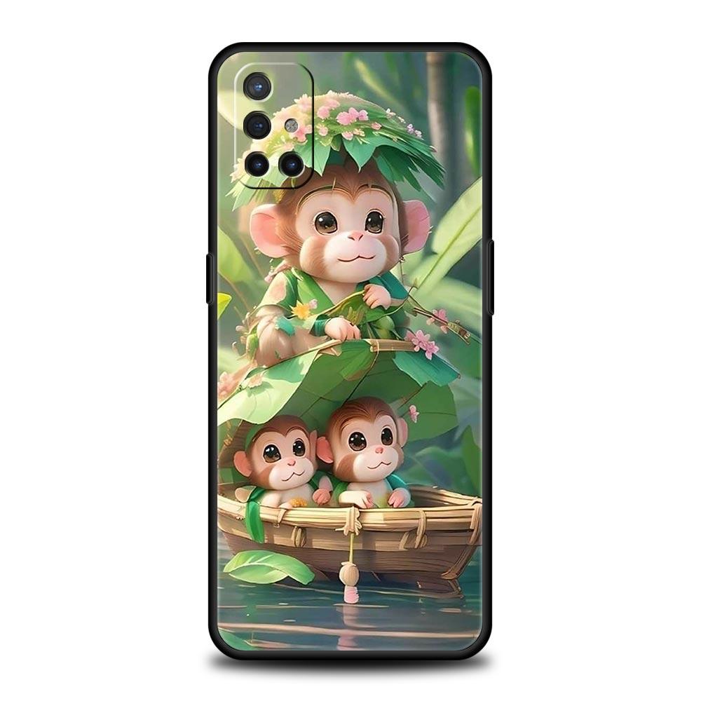 Phone Case For Oneplus 13R 13 12 10T 11 R10 Nord N100 N200 N10 9 9R CE 2 3 Z Pro Lite 5G Soft TPU Cover Monkey And Banana Capas