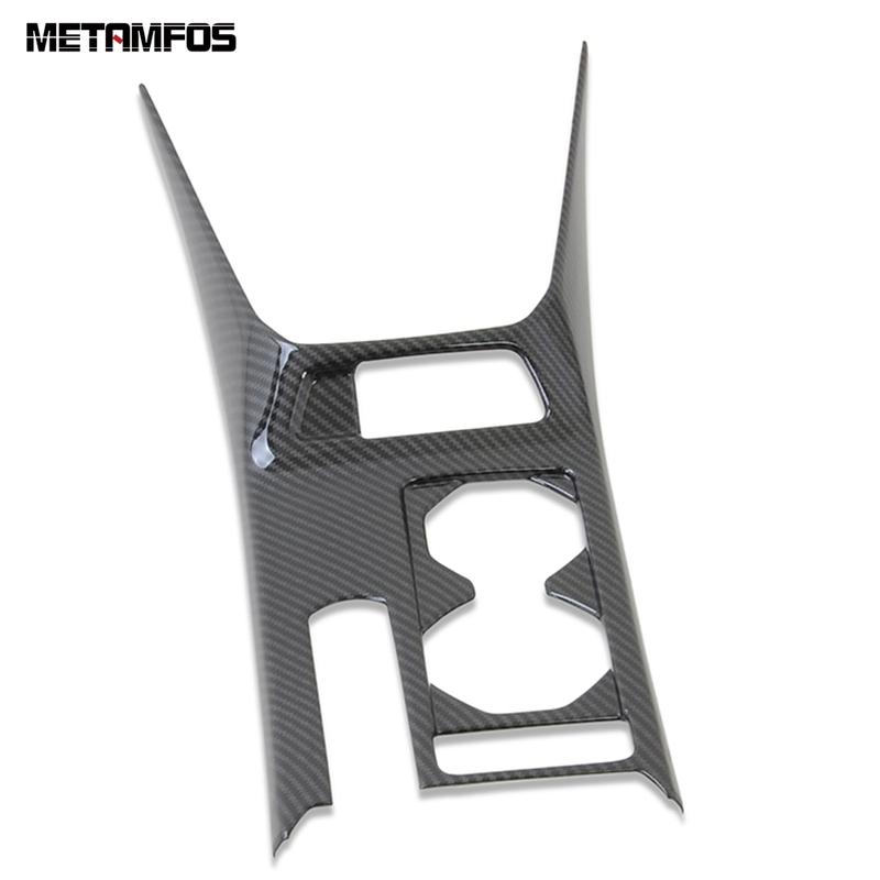 For Volkswagen VW T-Cross Tcross -2024 2025 Carbon Fiber Water Cup Holder Handbrake Cover Trim Inner Accessories Car Styling