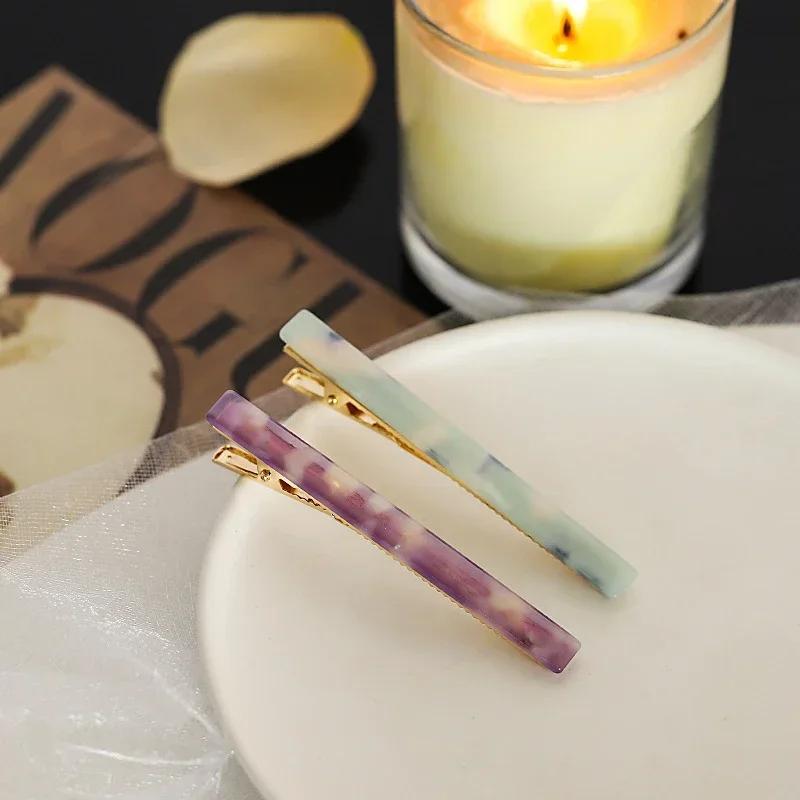 1 шт. модные заколки-аллигаторы из ацетатного цинкового сплава, заколки для волос, простые прямоугольные заколки для волос, головные уборы, женские аксессуары для волос