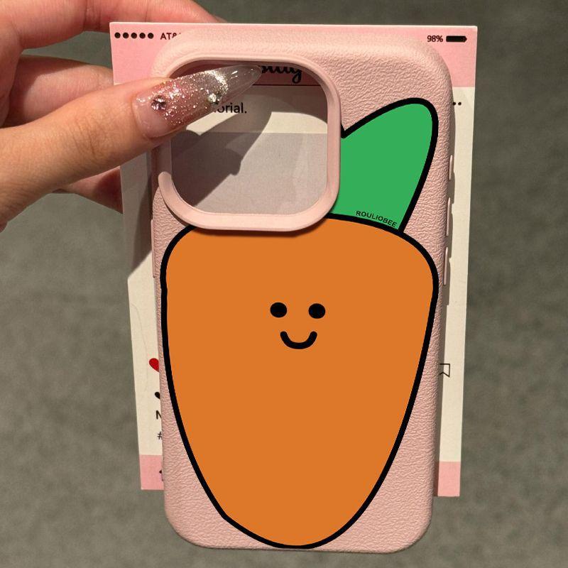 Милый чехол для мобильного телефона Apple 16 с рисунком редиса и личи, защитный чехол для iPhone 15