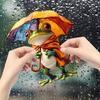 Fun-JD085 Creative Painted Frog Glass Window Beautification and Decoration Electrostatic Uv Window Sticker