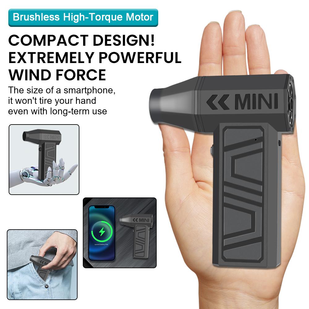 Mini Turbo Jet Fan 130000RPM Electric Air Blower Handheld Duct Fan Violent Fan for Computer Keyboard Outdoors Car Home