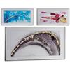 Décoration Murale - GIFT DECOR - 3 Toiles Abstraites - 61,5 X 3 X 121 Cm - Contemporain - À Suspendre