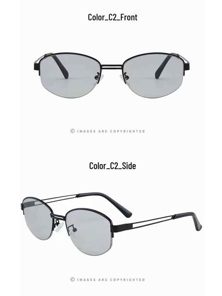 High-End Oval Gold Wire Eyeglass Frames for Women - Stylish Prescription-Ready