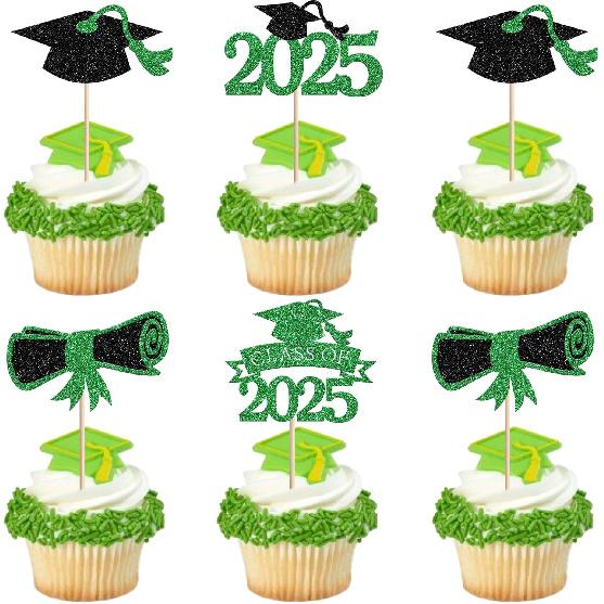 1 PCS High Heel Girl Graduation Cake Topper Black Pink Glitter Done Diploma Class of 2025 Congrats Grad Cap Cake Pick for 2025 Senior High School