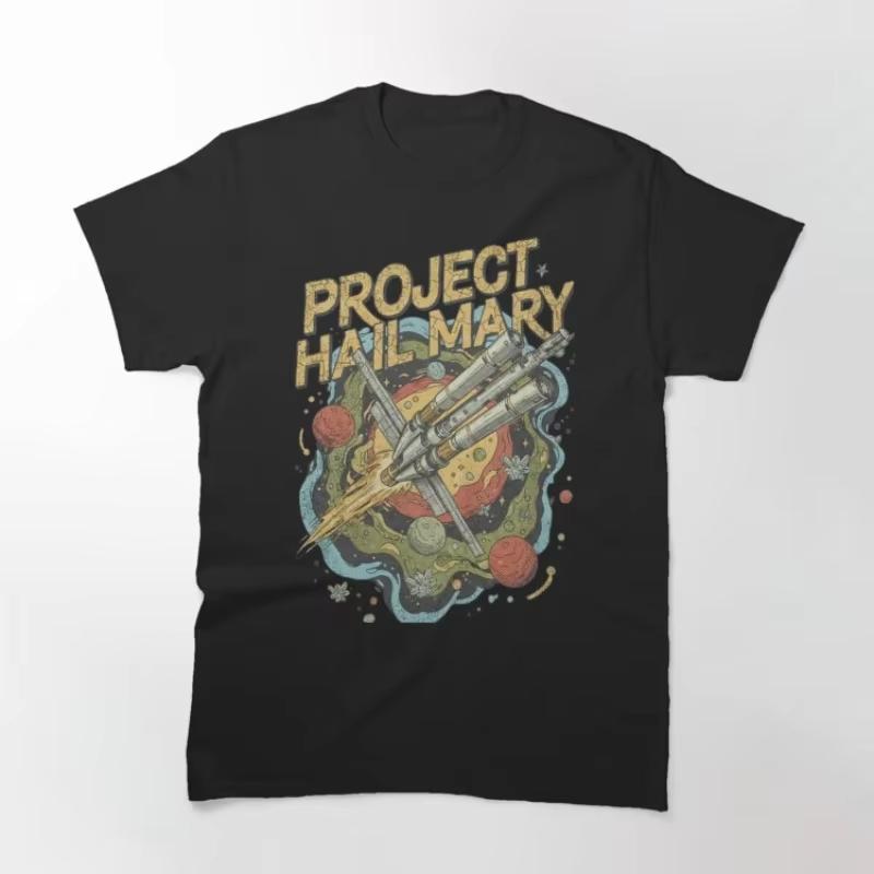 New movie Project Hail Mary graphic Cotton unisex shirt Summer Unisexs Fashion oversized Tshirt Novels movie merchandise