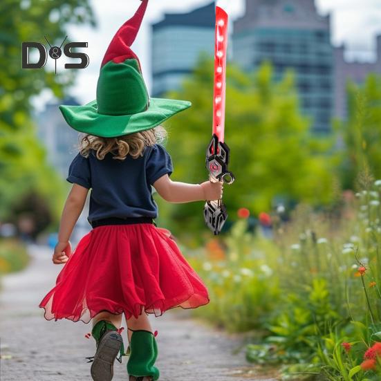 Детская светящаяся игрушка-световой меч со специальными звуковыми эффектами, многоцветный светящийся длинный меч, реалистичная рукоятка, подарок для детей, ролевая игра, развлечение