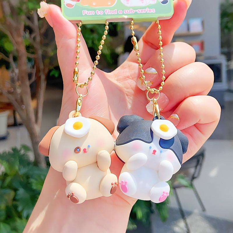 Adorable Miniature Animal Couple Magnetic Keychain Pendant Cute Gift For Collectors