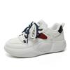 Fashion 2024 New Women's Skateboarding Shoes with Thick Soles, Cross Strap and Color Matching Sneakers Women Platform