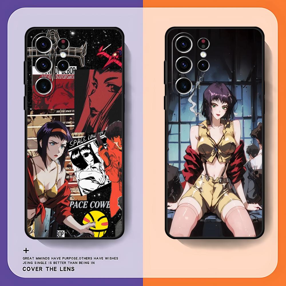 Чехол для телефона Cowboy Bebop Фэй Валентайн для Samsung Galaxy S25 S24 S23 S22 S21 S20 Plus Ultra Note20 Ограниченный Мягкий Черный