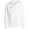 Adidas SS24 Real Madrid Series Logo Удобная модная куртка с капюшоном и длинным рукавом Мужская куртка белого цвета IT3805