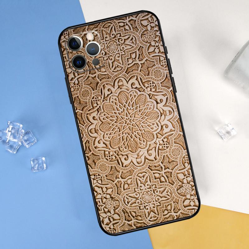 Индийский Цветочный Хна Мандала Чехол Для Телефона Для iPhone 16 Pro Max 12 13 Mini 11 14 15 Pro Max XR 16 15 Plus 16e Обложка Корпус