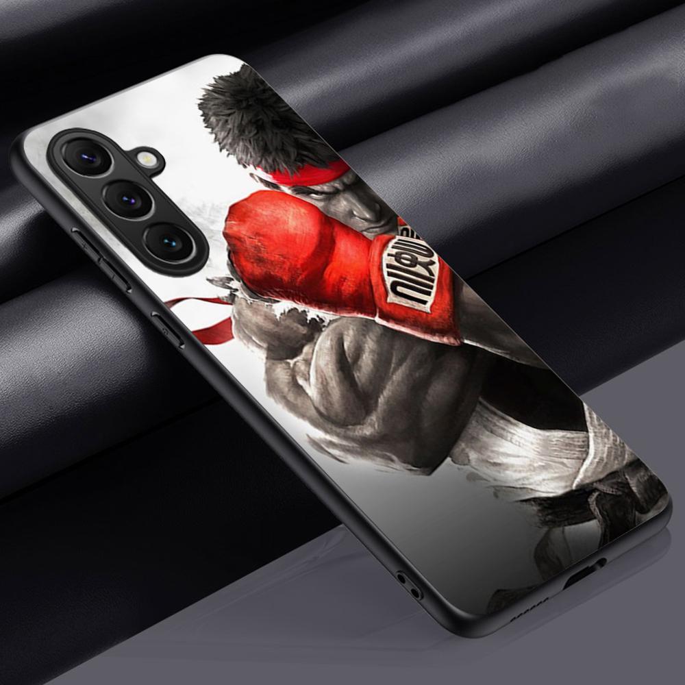 Game Street Fighter classic japan poster Phone Case For Samsung Galaxy S26 S25 S24 S23 S22 S21 Plus Ultra Note20 Soft Black