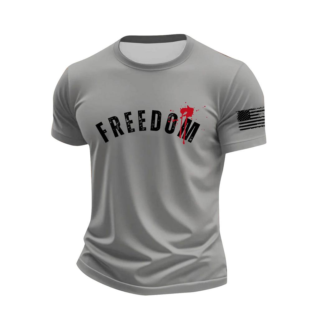 Men's Printed Short Sleeve T-Shirt Men's Loose Casual Short Sleeve Top