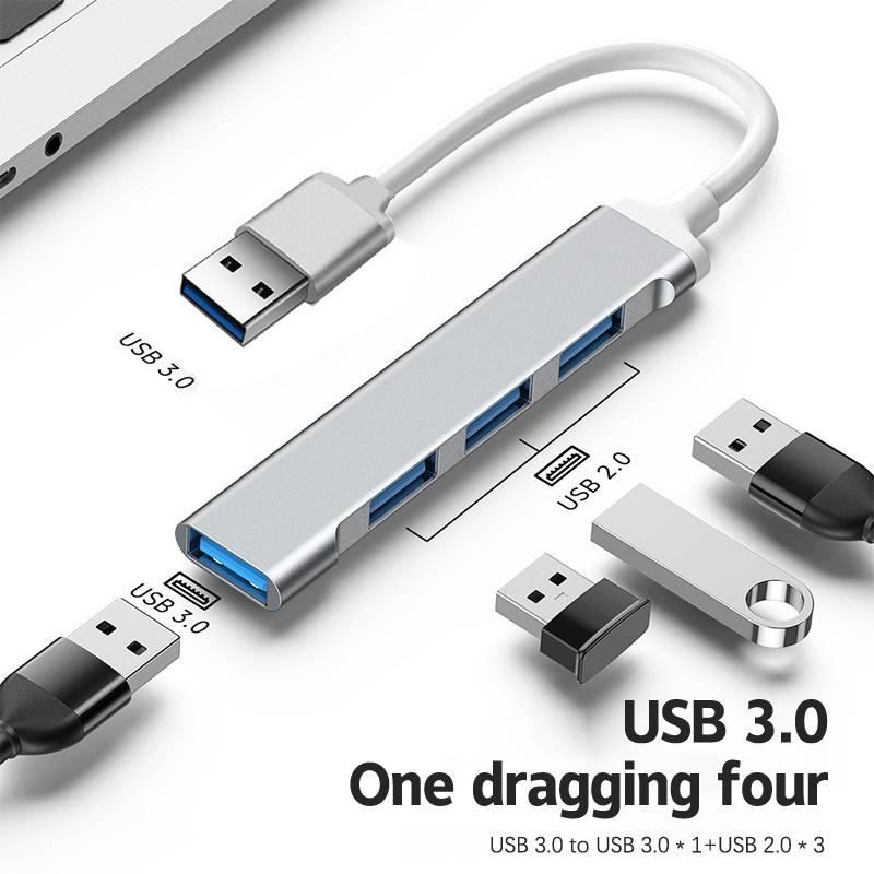 4-портовый USB 3.0 хаб USB-хаб высокоскоростной разветвитель Type-C 5 Гбит/с для ПК компьютерные аксессуары многопортовый хаб 4 порта USB 3.0 2.0