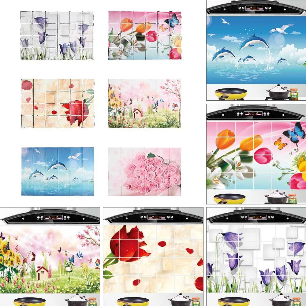 Огнестойкие Высокотемпературные Обои Наклейка на Стену Прозрачная Маслостойкая Наклейка