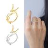 Асимметричные кольца в форме ласточки, открывающиеся кольца, регулируемые кольца на пальцы, текстура сплава, подходящие для модных женщин и девушек