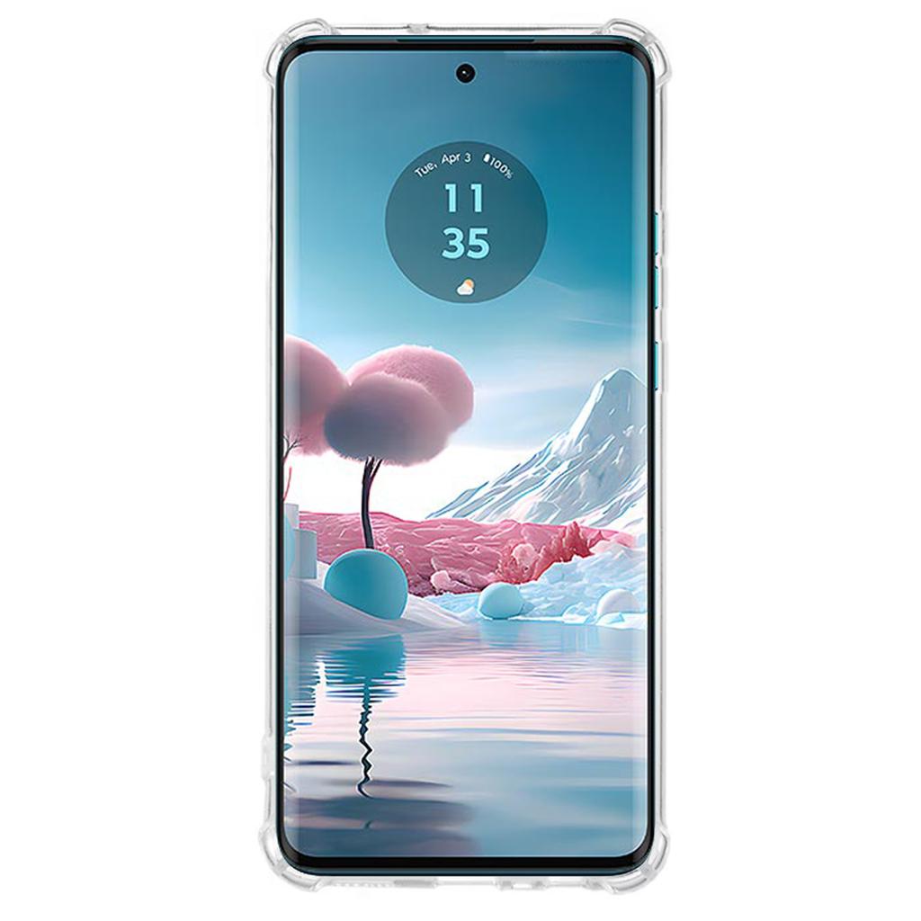 For Motorola Edge 40 Neo 5G Clear Phone Case 1.5mm TPU Shockproof Phone Cover