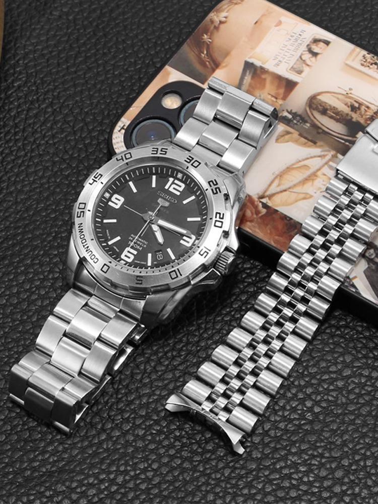 For Casio Duro Mdv107-1A MDV106-1A MDV-106 Seiko Watch Strap Stainless Steel Diving Metal Men's Watchband 20mm 22mm Accessories