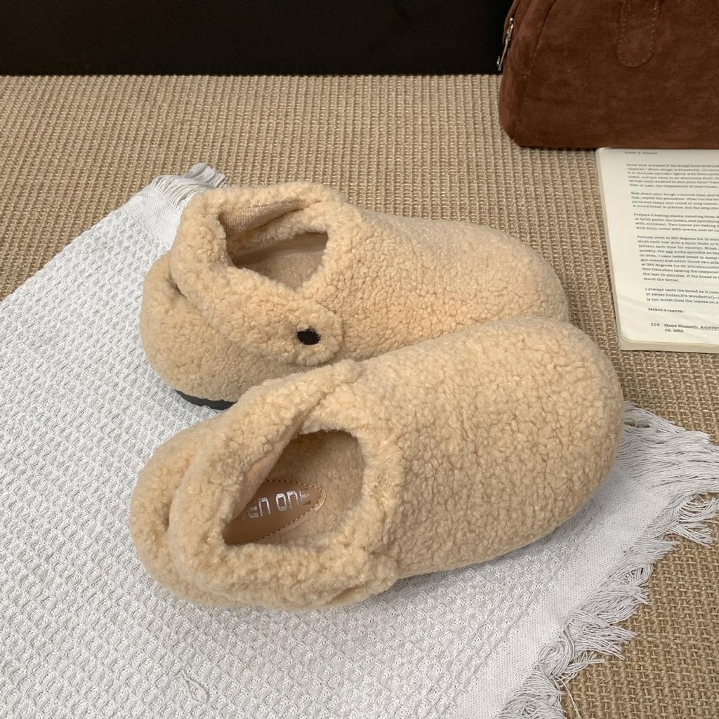 Тапочки Queen Fan французские на толстой подошве, пушистые, для женской одежды, новинка 2025 года, осень-зима, увеличивающие рост, ретро, с закрытым носком