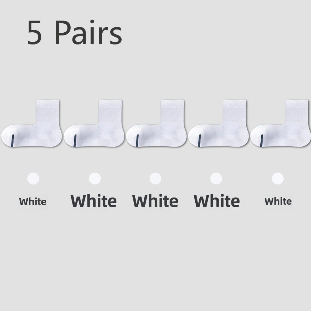 5 пар мужских летних антибактериальных носков без косточек длиной до середины икры в деловом стиле
