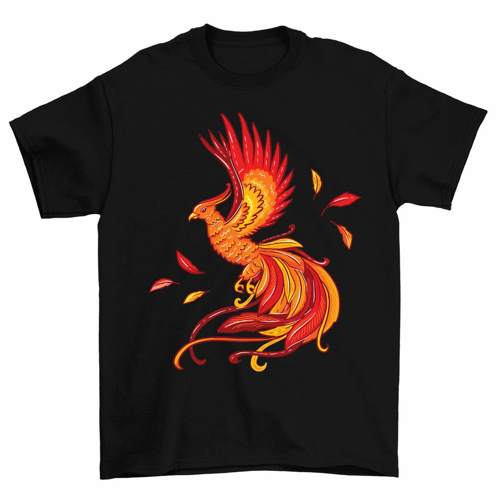 Футболка унисекс с изображением мифической птицы Fire Phoenix Rising Born Again