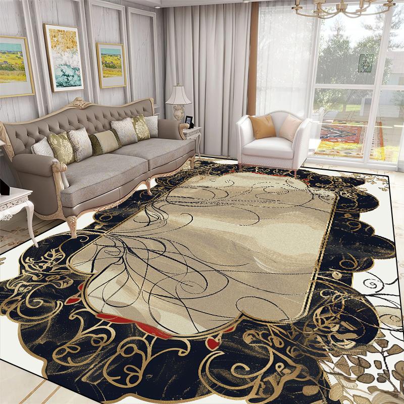 Роскошные 3D ковры с растительным рисунком для гостиной, украшения в европейском и американском стиле, большие ковры, нескользящий коврик для журнального столика, коврик для гостиной