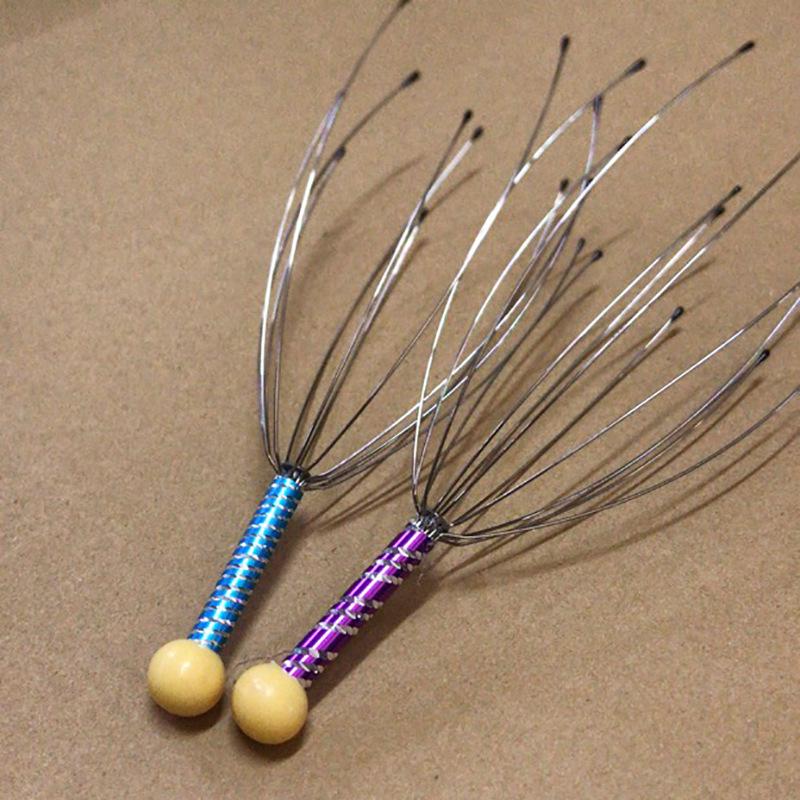 Массажер для кожи головы «Осьминог» и металлическая расческа для акупунктурных точек