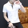 Мужская рубашка поло из чистого хлопка, повседневная облегающая футболка с короткими рукавами, нижняя часть верха для мужчин