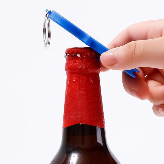 Открывалка-брелок для бутылок 3 в 1, портативная, прочная, многофункциональная, безболезненная для открывания бутылок пива, воды, газировки