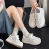 Leather Mesh Breathable Little White Shoes Women's Summer New Lightweight Thick Sole Heightening Versatile Casual Sports Shoes