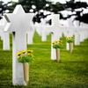6 Pcs Cemetery Vase Memorial Floral Vase Headstones Flower Holder Tomb Cone Vase with Spike for Flower Arrangement Graves Headstones