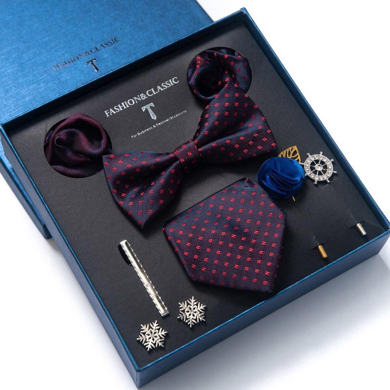 Men'S Tie Bow Tie Square Towel 8-Piece Gift Box Set Boyfriend Tie Gift
