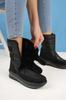 Women Modern Stylish Fashion Boots Boots Faux Leather Non-Slip Sole Water Repellent Thermal Fur Snow Boots