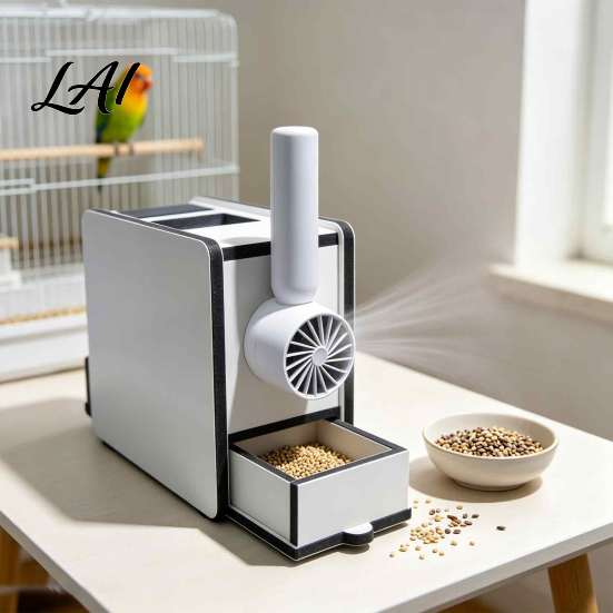Birdseed Shelling Machine Rechargeable Shell Separator Electric Husk Remover with Adjustable Wind Speed Bird Food Separator Portable Fan Sieve