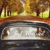 Съемные наклейки на свадебный автомобиль 'Just Married' Виниловые наклейки Для вечеринки в честь помолвки Домашние украшения Наклейки на окна Подарок
