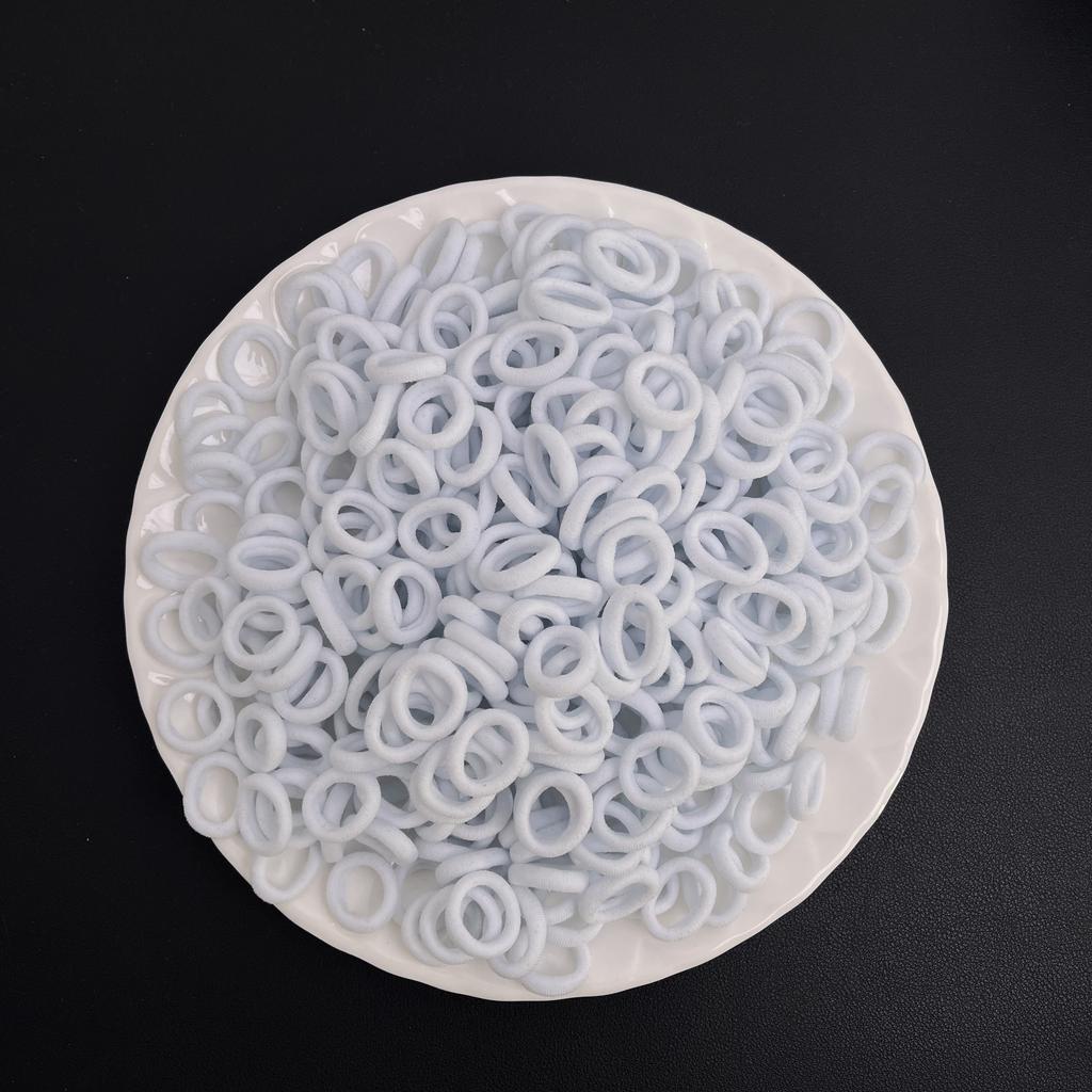 100Pcs/bag Colorful Basic Nylon Ealstic Hair Ties for Girls Ponytail Hold Scrunchie Rubber Band Kid Fashion Hair Accessories