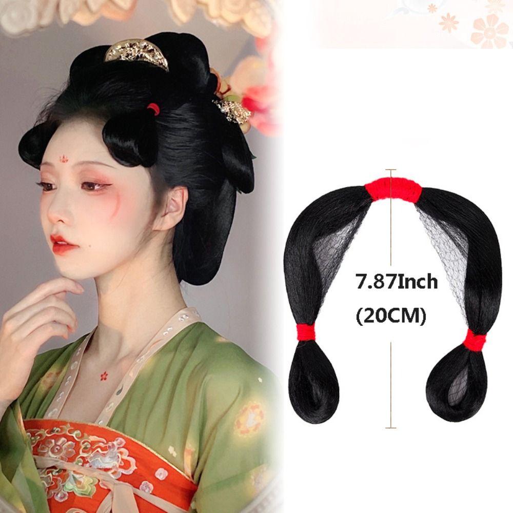 Ancient costumes Hanfu Cosplay Wig Princess Hairpiece Synthetic Hair Extension Retro Hair Chignon