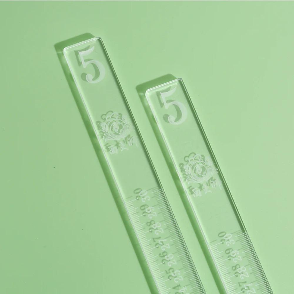 2Pcs Biscuit Cake Rolling Tool Acrylic Balance Ruler Fondant Smoother Thickness Ruler Rolling Pin Guide Stick Baking Accessories