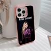 Avril Lavigne Pink Translucent Mobile Phone Case for iPhone 17 16 15 14 13 12 11 X XR XS Air Pro Max Plus Colorful Cover