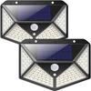 Solar Light - RUMOCOVO - Set of 2 - 100 LEDs - 2200 mAh - Motion Sensor