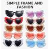 Fashion Women Clout Goggle Eyewear Heart-Shaped Sunglasses UV400 Protection Vintage Sunglasses