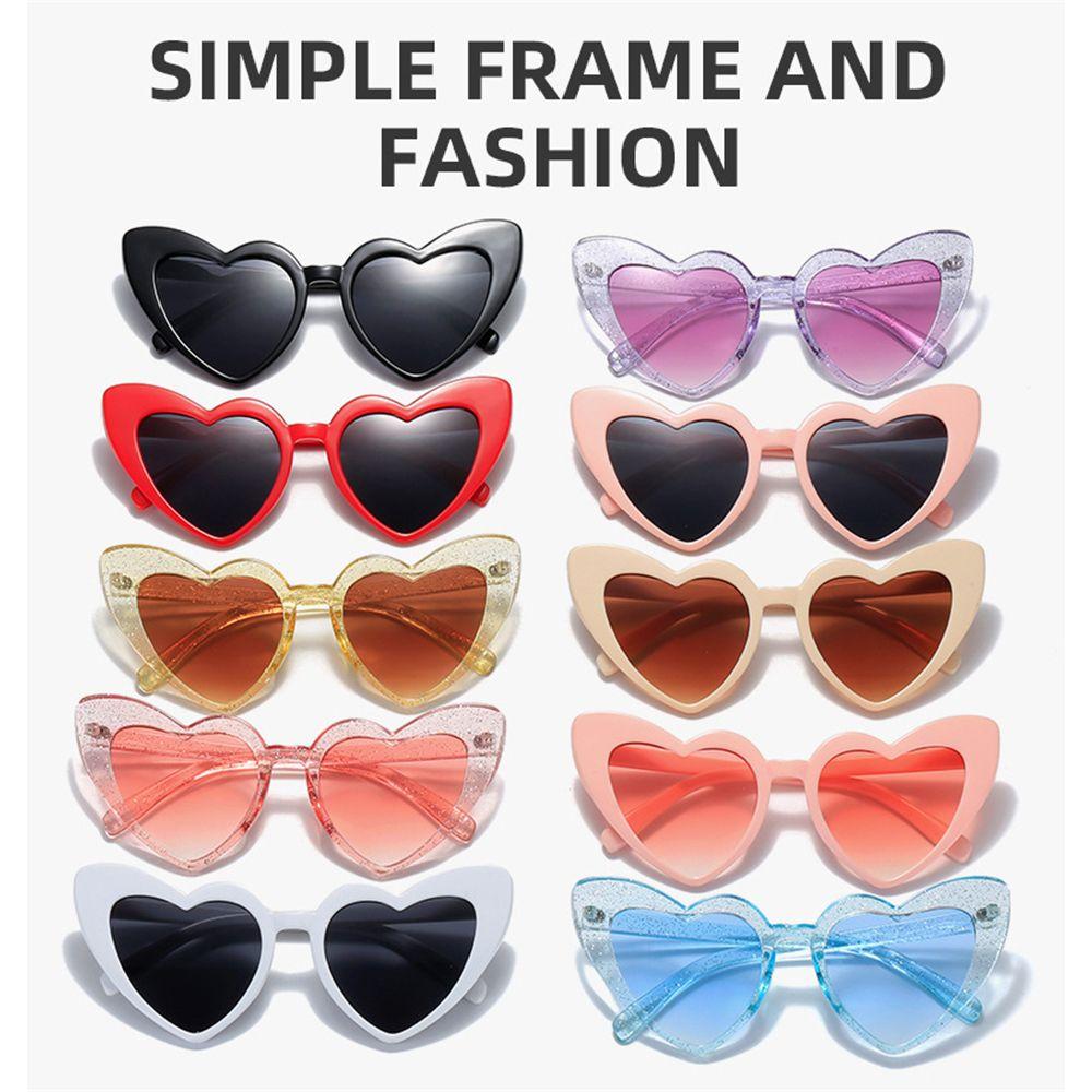 Fashion Women Clout Goggle Eyewear Heart-Shaped Sunglasses UV400 Protection Vintage Sunglasses